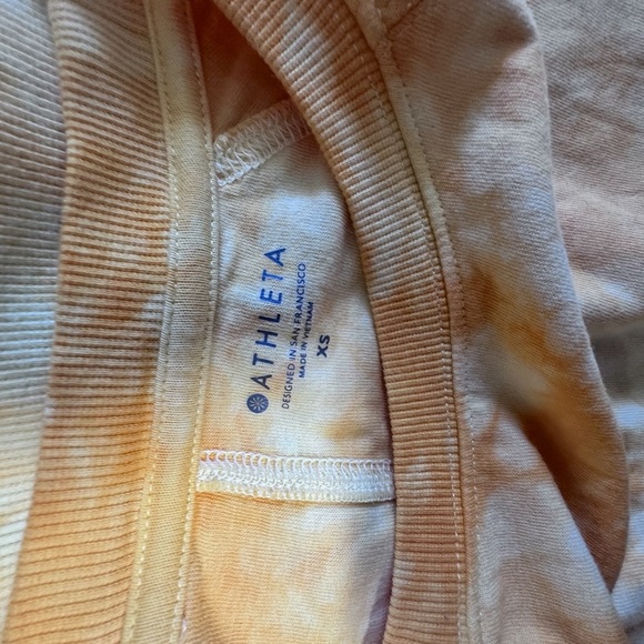 Athleta Cream and Orange Crew Neck Sweater - Picture 7 of 7